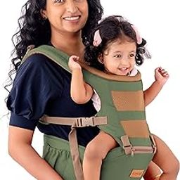 LuvLap Royal Hip Seat Baby Carrier with 4 Carry Positions, Baby Carrier with Hip seat for 6 to 24 Months Baby, Adjustable New-Born to Toddler Carrier, Max Weight Up to 15 Kgs (Green)-image-38