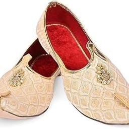 Men's Wedding Juttis/Punjabi Jutti & Sherwani Juti, Pure Traditional & Stylish Ethnic Mojaris/Wedding Shoes 100% Comfortable & Handcrafted (RK-B14)-image-70