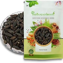 IndianJadiBooti Harad Small Black - Harad Choti Kali - Black Himej - Terminalia Chebula - Myrobalan, 250 Grams-image-126