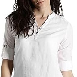 Women's Solid Regular Fit Tunic Shirt-image-44