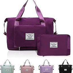 Nylon 285 Cms Travel Duffle Bag Expandable Folding Travel Bag for Women, Lightweight Waterproof Carry Luggage Bag for Travel (Wine)-37