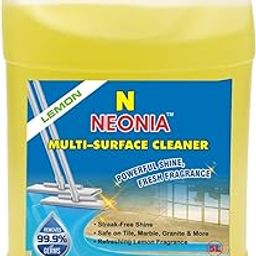 N Neonia Multi‑Surface Cleaner 5L | Streak‑Free Shine on Tile, Marble, Granite & More | Removes 99.9% Germs | Powerful Cleaning with Refreshing Fragrance (Lemon, 5L)-image-20
