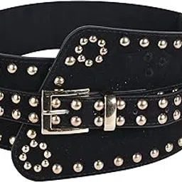 redhorns Elastic Fabric Waist Belt for Women Dresses Antique Design Stretchy Wide Ladies Belt for Saree Girls Jeans - Free Size (LD65)-picture-40