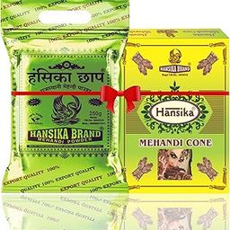 Hansika Mehandi Powder hair care and cooling head (250gm), Bridal Mehandi for Hand Designing,Mehendi, Cone Bridal Mehndi Cones for Wedding, Dulhan Mehndi Cone, 12 Pieces in box-image-46