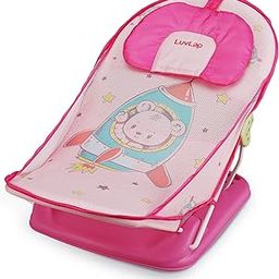 LuvLap Happy Astronaut Baby Bather for Baby 0-12 Months, New Born Baby Bath Chair, 3 Position Adjustable, Washable Soft Mesh, Large Seat (Multicolor)-image-55