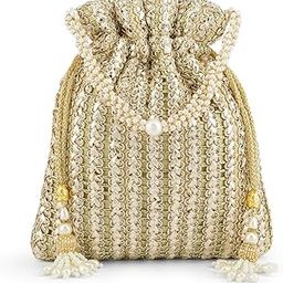 teejh Afeemi Rose Gold Potli Bag-picture-22