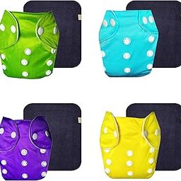 Dumbledo Lite Cloth Diaper with Gray Insert (Pack of 4) | Hypoallergenic | Leakproof | Quick Dry | Trusted by Moms | 3 Months – 2 Years | Unisex Baby-picture-16