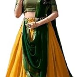 Bridal Bliss Half Saree Art Silk Dhavni Set_kaju Yellow 11_06_0420-picture-56