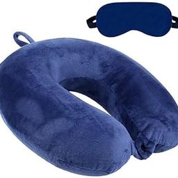 Travel Neck Pillow & Eye Mask Set - Memory Foam Support for Flights, Cars & Trains - Comfortable Neck Pain Relief-18