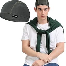 XTRIM Unisex Helmet Skull Cap for Bikers & Cyclists, Cotton Head Cap, Hair Inner Helmet Cap for Men, Sweat Cooling Beanie Cap for Men for Women, Skull Mask for Summer, Bike Accessories (Khaki)-image-67