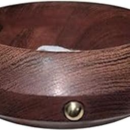 Handmade Wooden Bangle for Women, Brown Polished Finish with Golden Dome Studs � Ethnic & Minimalist Style-image-1