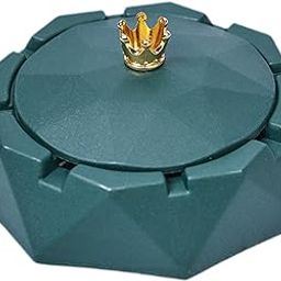 Bnf® Desktop Ashtray Large Capacity Practical with Lid for Outdoor Tabletop Patio Green|Home & Garden-image-34