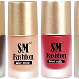 SM FASHION Matte Nail Polish Combo | Velvet Dull Matte Nail Paint Dark Wine-Peach-Baby Pink-Top Coat (Pack of 4: 7ml each)-image-81