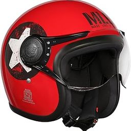 Royal Enfield Jet MLG Open Face Helmet (Size: M)-HEA240021-RED-11