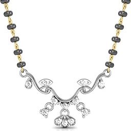 18k (750) White Gold and Diamond Mangalsutra for Women-image-39