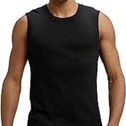 9930 Men's Super Combed Cotton Rib Solid Slim Fit Round Neck Muscle Vest-image-14