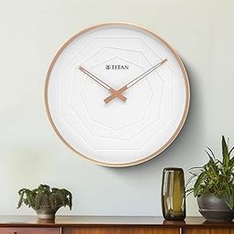 Titan Rose Gold Metallic Clock with Multi-Layered White Dial - W0078MA02-29