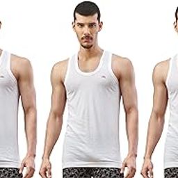 Round Neck Sleeveless Vest for Men | 100% Combed Cotton Undershirt | White Vest for Superior Comfort & Sweat Absorption Pack of 3-image-40