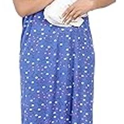 Women's Hosiery Cotton, Nursing, Feeding, Maternity Nighty - Zip Opening at Bust - Before and After Baby Multipurpose Night Dress (Article No:TFM 45)-image-96