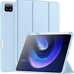Robustrion Cover for Xiaomi Mi Pad 6 Cover, Trifold Flip Case Cover with Pencil Holder for Xiaomi Mi Pad 6 11 inch, Support Auto Sleep Wake - Sky Blue-image-89