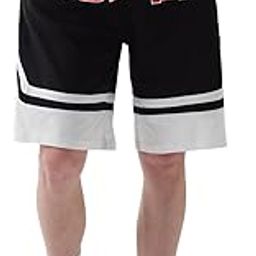 Men's Printed Oversized Fit Terry Varsity Shorts-image-49