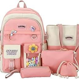 HomeCloud 5Pc Stylish Multifunctional Changing Diaper Bag with Large Capacity, Waterproof Design, Stroller Strap | Flower_Design-13