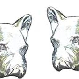 French Bulldog Cufflinks, Bulldog Cufflinks, French Bull Dog Cuff Links, Bulldog Head, French Bulldog Cuff Links, Dog Cufflinks, Handcast, in Fine Pewter, by William Sturt, Pewter-picture-25