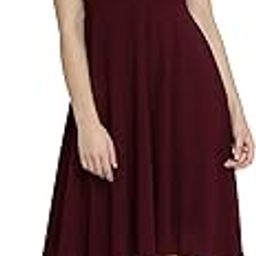 Women's High-Low Midi Skater Dress-picture-43