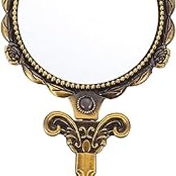 Vintage Handheld Mirror, Retro Foldable, Metal Portable Cosmetic Mirror for Women & Girls, Travel Makeup Mirror, Hand Mirror, Makeup Tool-picture-22