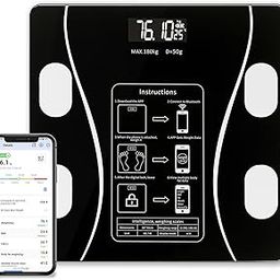 AZIOT Essence Smart Bluetooth Weighing Scale – Body Weight, BMI & Fat Analyzer with App Control, 12 Body Metrics, 180Kg Capacity-image-62