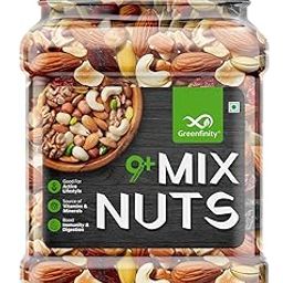 GreenFinity Healthy Nutmix 500 Gram | Jar Pack | Dried Almonds, Black Raisins, Cashewnuts, Cranberries, Green Raisins, Walnut Kernels & Many More-image-45