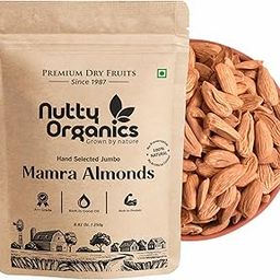 Nutty Organics Almonds Mamra - 250G (Grade A ++ Nuts, Premium,Rich In Oil, Imported) Richest Natural Source of Vitamins, Magnesium & Protien | Special Mamra Badam Giri-image-57