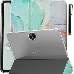 ProElite Cover for OnePlus Pad Go 11.35 inch Case Cover, Transparent Flip Case Cover for OnePlus Pad Go 11.35 inch 2023 with Stylus, Support Auto Sleep Wake, Marble Green-20