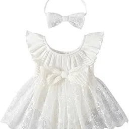 hopscotch Baby Girls Floral Print Short Sleeves White Party Dresses-picture-3