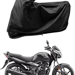 MITHILA MART Accesseries Compatible with Honda CB Unicorn Bike Body Cover Water Resistant Scratchproof Dustproof UV-Rays Full Body Protection for All Modal & Varients [Black-Color]-12