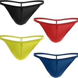 0012 Men's G-String Thong Thongs Sexy Low Mid High Thongs Sexy Underwear Thongs for Men (Pack of 4)-image-88