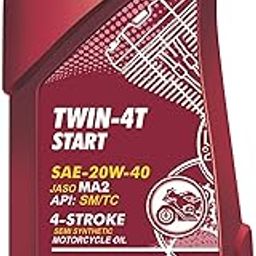 SILBOIL TWIN 4T START 20W-40 (API: SM/TC) (JASO: MA-2) High Performance Synthetic Blend Engine Oil (900 ml, Pack of 1)-image-72
