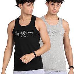 Men's Solid Regular Fit Vest (ATV02_Black, Grey Melange-image-2