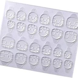 SellRider Imported 1 Sheets (24 pics) Double-side Nail Glue Sticker, Glue Jelly Gel Tape | White-image-15