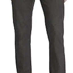 van heusen Mid Rise Solid Formal Trouser for Men|Slim Fit Formal Pants |Flexible Waistband |-picture-3