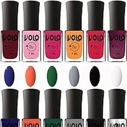 Volo New Nail Polish Combo Set of 12 Pcs Multi color Long Lasting High Shine-picture-26