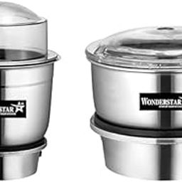 WONDER STAR Mixer Grinder 2 Jar Combo Chutney Jars (Heavy) For Bajaj/Preethi/Prestige/Activa/Sumeet/Ganga/Orient/Crompton/Lifelong/Jaipan Mixer Grinder (400Ml+200Ml Steel, Silver)-6