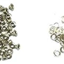 Nimida, Soft and Durable Multipurpose Eyelet/Grommet with washers Made of Brass, Colour – Silver,Size Outer Dia 7 mm, Inner 3 mm, Outer Height 5 mm and Inner – 4 mm | 100 nos.-24