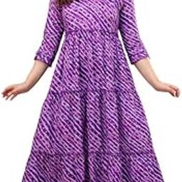 Cotton Tiered Maternity Dress for Women - Casual 3/4 Sleeve Pregnancy Outfit-image-2