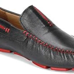Black Genuine Leather Driving Shoe (Loafers for Men, ZN2341BLKPIP)-image-34