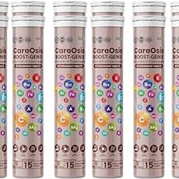 CAREOSIS Boost Genix Effervescent Tablets With 27 Vitamins Minerals Ayurvedic And Fruit Extracts B Complex For Daily Energy Immunity Support Sugar Free Multivitamin 180 Tablets | PACK of -12-15