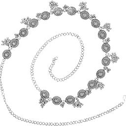 Navratri Ethnic Silver Oxidised Adjustable Boho Waist Chain/Belly Chain/Kamarband For Women-image-77