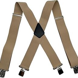 X Type Men's Suspenders 5CM Wide Adjustable Elastic Straps with Metal Clips-image-51