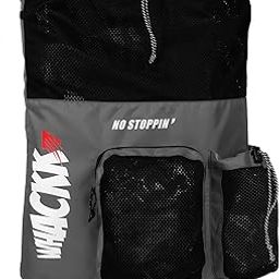 Whackk Aqua Unisex Swimming Equipment Bag|Water Sports|Dry Bags|Wet Pocket|Accessories|Beach Bag|Storage Swim Gym Gears|Drawstring Backpack|Netball Backpack|Pocket for Cap and Goggles (Grey)-28