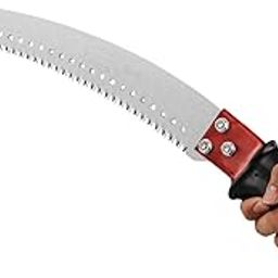 DHRUSIMI Pruning Saw 1 Pc with pole fixing slot Curved Blade Hand Saw Professional Pruning Saw with Hook Rust Resistance Sharp Teeth Blades With Rubber Grip Handle (Pole Not Inclued)-image-27